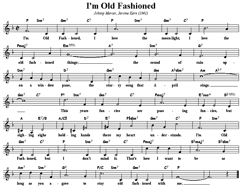 I'm Old Fashioned